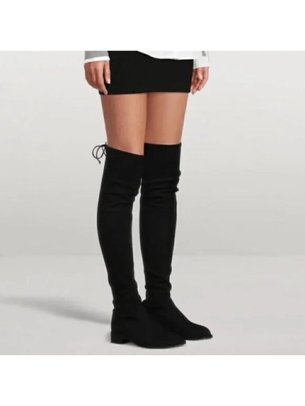 Stuart Weitzman Black Lowland Suede Thigh High Boots - 5, 💯 AUTHENTIC!